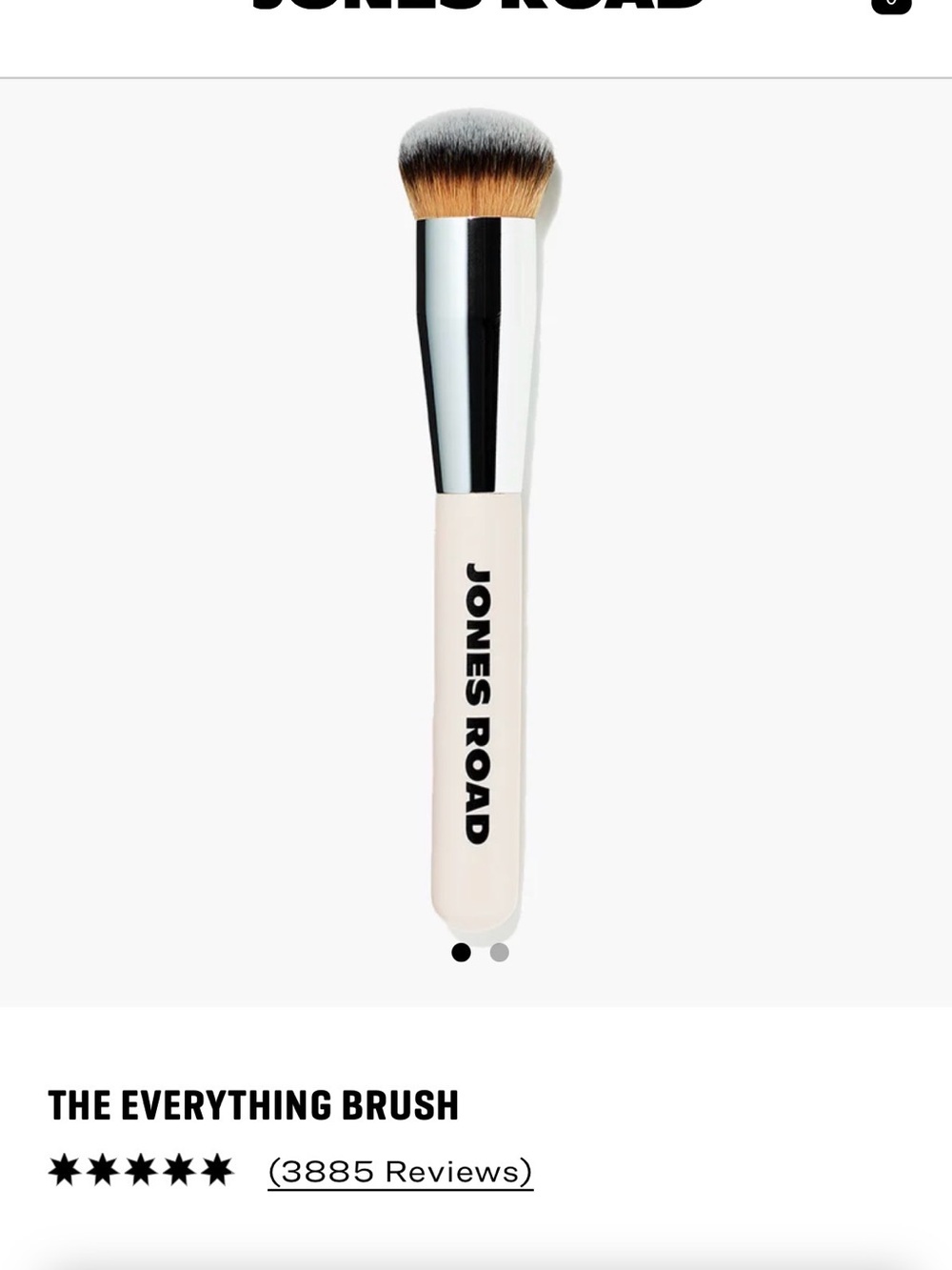 Jones Road Cream-Handled Dense Face Brush - Brand New